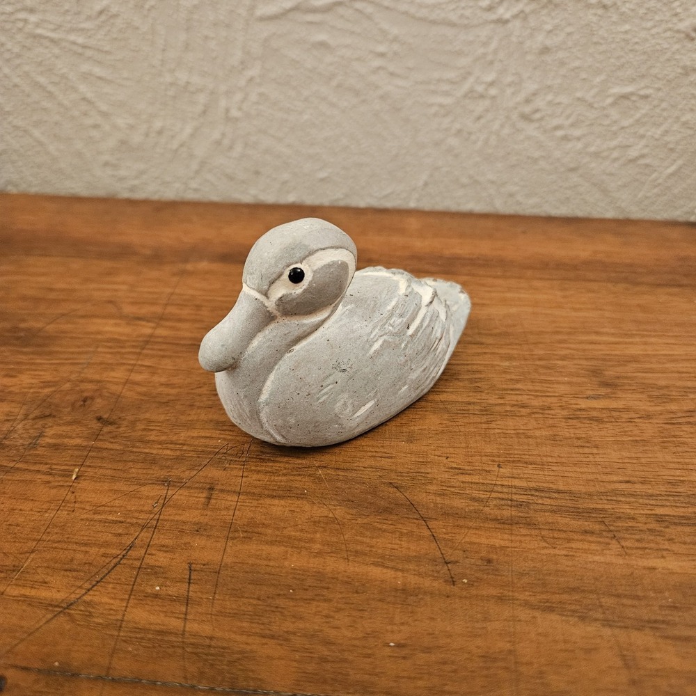 Small Mallard Duck‎ by Isabel Bloom Art Signed Gray White Figurine Collectible